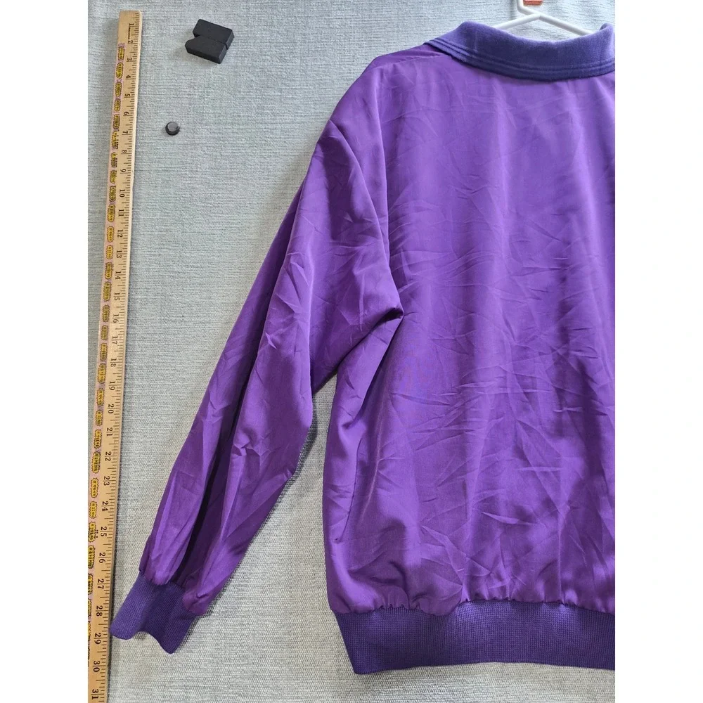 Vintage Teddi Jacket Womens Purple Lined Winter Casual Streetwear Button Front